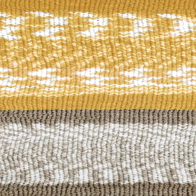 Lion Brand Yarn Wool Ease Fair Isle, Yarn for Knitting, Golden/Taupe, 1 Pack