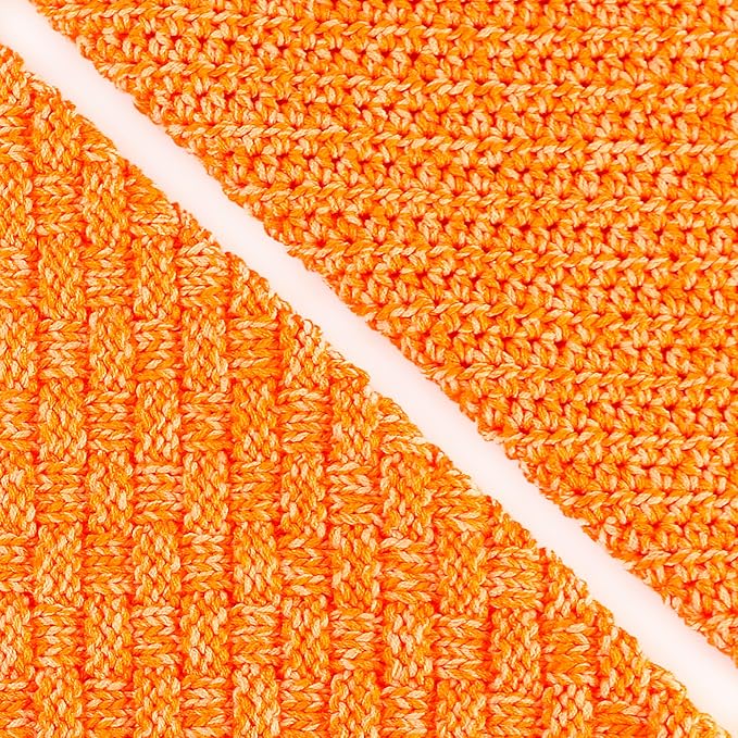 Cotton Bliss Soft Cotton Blend Yarn for Crocheting, 4-Pack (640Yds / 400G), Free Patterns, Beginners Friendly - #4 Medium Worsted Weight Yarn for Baby Blanket - Speckled Pumpkin