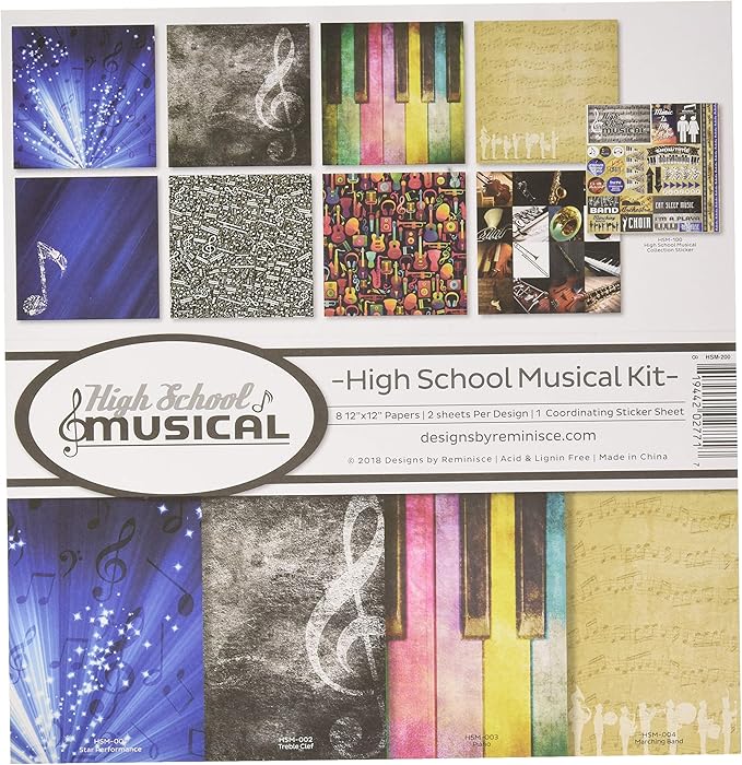 Reminisce (REMBC) High School Musical Scrapbook Collection Kit, Multi Color Palette