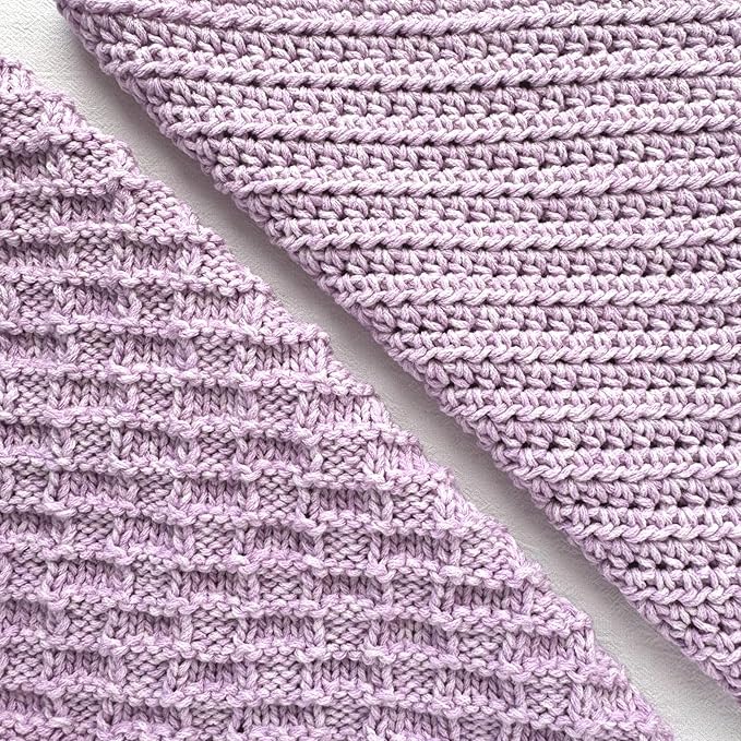 Cotton Bliss Soft Cotton Blend Yarn for Crocheting, 4-Pack (640Yds / 400G), Free Patterns, Beginners Friendly - #4 Medium Worsted Weight Yarn for Baby Blanket - Lilac Whisper