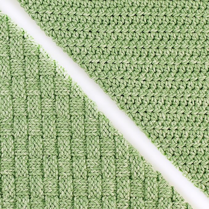 Cotton Bliss Soft Cotton Blend Yarn for Crocheting, 4-Pack (640Yds / 400G), Free Patterns, Beginners Friendly - #4 Medium Worsted Weight Yarn for Baby Blanket - Eucalyptus Green