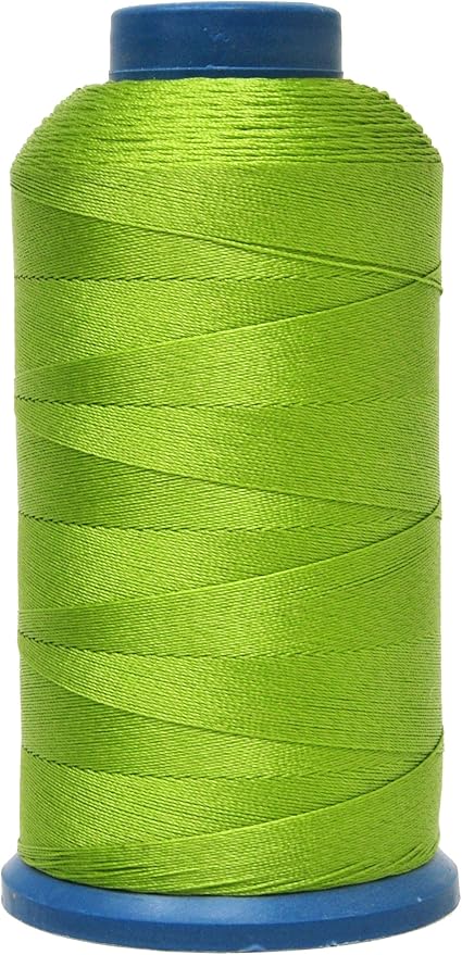 Mandala Crafts Bonded Nylon Thread Apple Green Heavy Duty Sewing Threads - 1500 YDs Size 69 210D T70 Tex 70 Thread for Leather Jeans Weaving Outdoor Marine Upholstery Threads