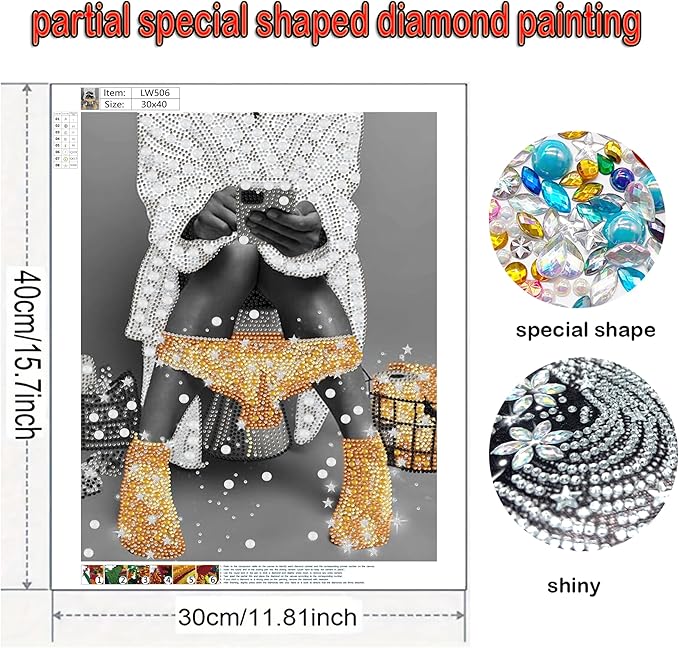KUFWKEY Toilet Diamond Art Kit for Adults,Diamond Painting Kits for Beginners,5D Special Shaped Diamond Art Painting,DIY Handicrafts,Mosaic Diamond dots for Bathroom Decor,11.81x15.7 inch