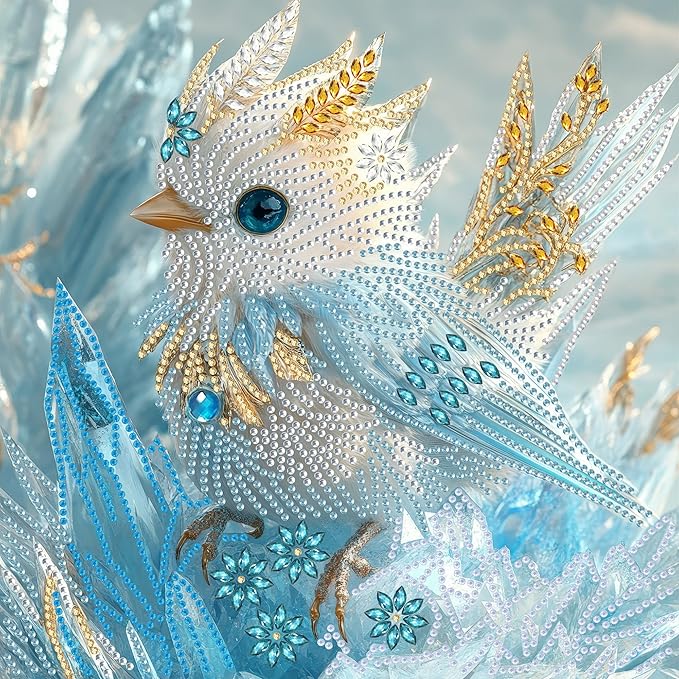 SKRYUIE DIY Diamond Art Kits for Adults Bird Special Shape - 5D Diamond Painting Kits for Adults Animal - Crystal Embroidery Cross Stitch - Craft for Wall & Office Decor 12 x 12 Inch c11