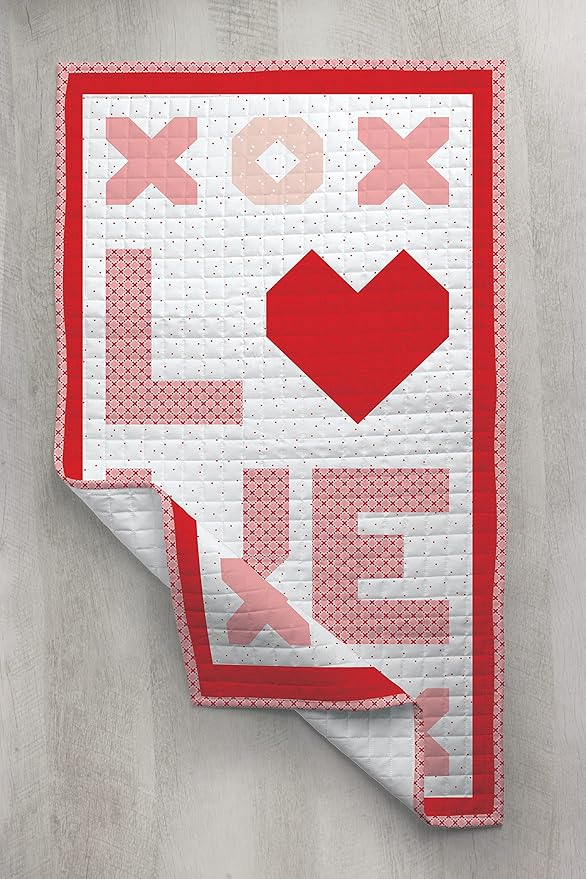 Riley Blake Quilt Project of The Month Kit: Easy DIY Designs for Every Season, for Quilting, Apparel, Crafting, and Home Decor (Door Banner - February)