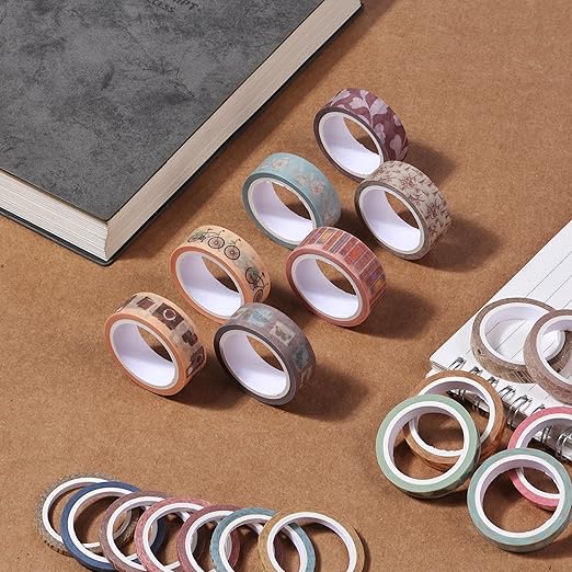 Mr. Pen- Washi Tape Set, 21 Rolls, Assorted Sizes, Vintage Charm Design, Washi Tape for Journaling