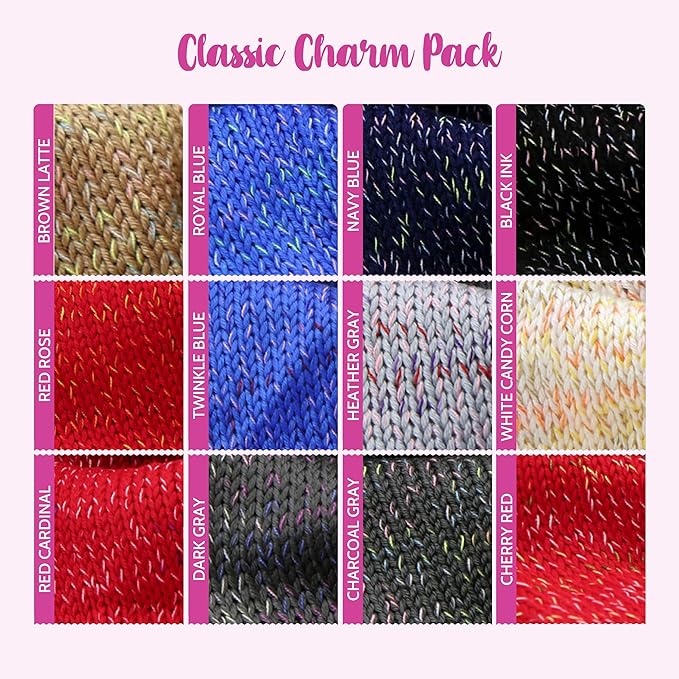 GentleBliss Soft Baby Yarn for Crocheting, 12 Skeins, 1320Yds/600G, Free Patterns - Acrylic Baby Blanket Yarn for Knitting - Light Worsted 3 DK Weight - Classic Charm