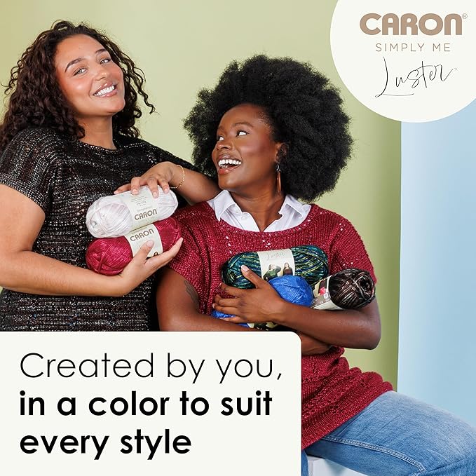 Caron Simply Me Luster Claret Yarn - 2 Pack of 170g/6oz - 65% Nylon, 35% Acrylic - #4 Worsted (Medium) - 360 Yards - Knitting/Crochet