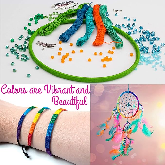 athena’s elements embroidery floss | rainbow thread for embroidery, cross stitch thread, customized independent packaging（100 colors）(unicorn color palettes)