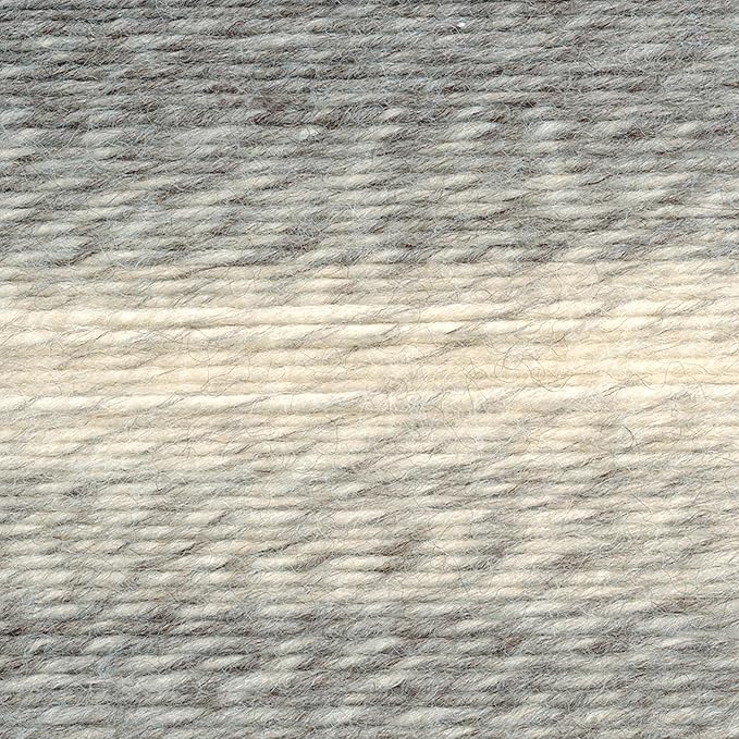 Lion Brand Yarn (1 Skein) Scarfie Bulky Yarn, Cream/Silver
