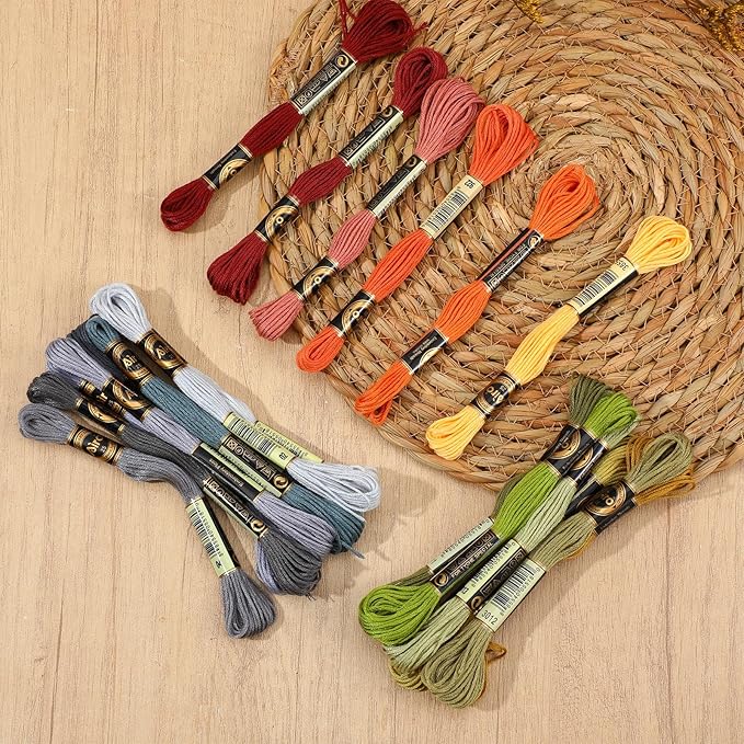 20 Skeins 174 Yards Embroidery Floss Thread, Variegated Floss 6 Strands Gradient Friendship Bracelet String Cross Stitch Threads for Jewelry Making Bracelet Stitching Craft Supply