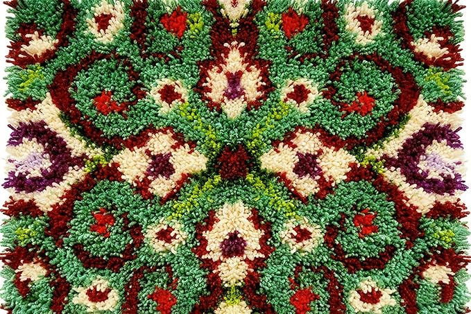 KitsMaster Latch Hook Kits for Adults, Crafts for Adults Women New Hobbies DIY Printed Canvas Rug for Home Decor Festival Gift 23.6''x15.8'' (Symmetrical Splendor)