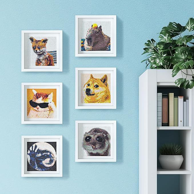 LuwoArte 6 Pack Diamond Painting Kits for Adults – Funny Meme Animals – Full Drill DIY Paint Gem Art for Adults – Brilliant 5D Diamond Painting Kit – Relaxing Craft for Home Wall Décor