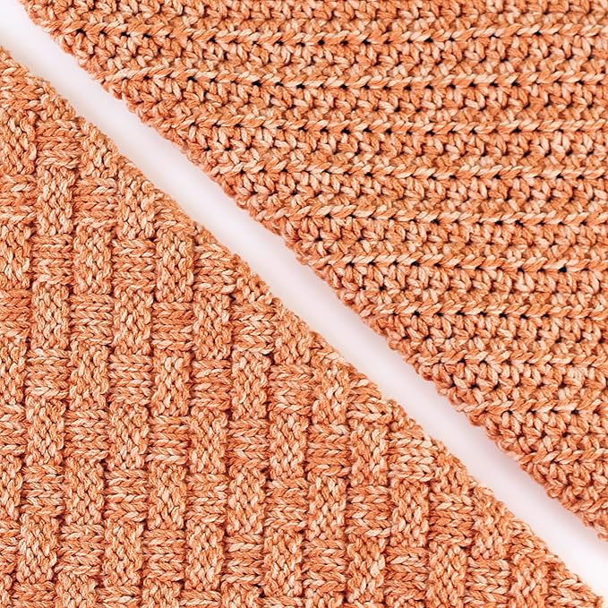 Cotton Bliss Soft Cotton Blend Yarn for Crocheting, 4-Pack (640Yds / 400G), Free Patterns, Beginners Friendly - #4 Medium Worsted Weight Yarn for Baby Blanket - Rusty Oak
