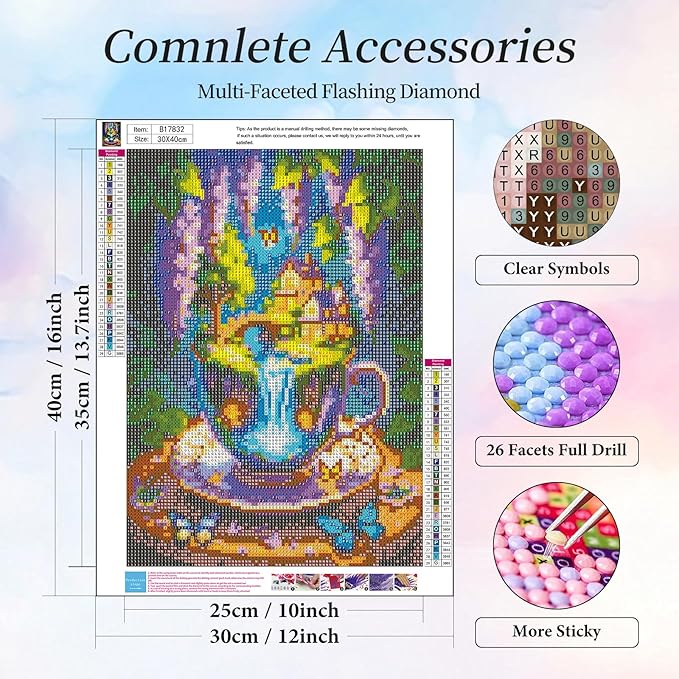 Camocin Diamond Art Kits for Adults Flowers, 5D River Diamond Painting Kits for Adults Beginners, DIY Butterfly Full Round Dots Drill Gem Art Kit for Gift Home Wall Decor 12 x 16 Inch