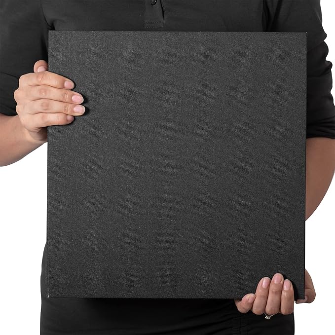 Large Photo Album Self Adhesive 4x6 5x7 3x5 8.5x11 Scrapbook Magnetic Album DIY Scrap Book Length 13 x Width 12.8 (Inches) 120 Black Sticky Pages Linen Cover DIY Photo Album(Black)