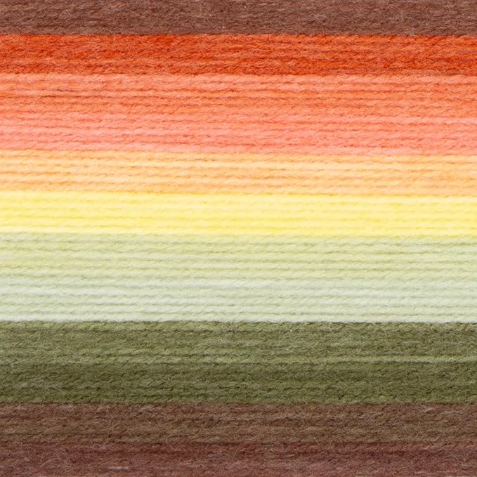 Lion Brand Yarn, Mandala DK Lightweight Yarn for Knitting, Crochet, and Crafts, Sandman, 3 Pack, Self-Striping Acrylic Fiber for Baby Blankets, Multicolor Shawls and Variegated Cardigans