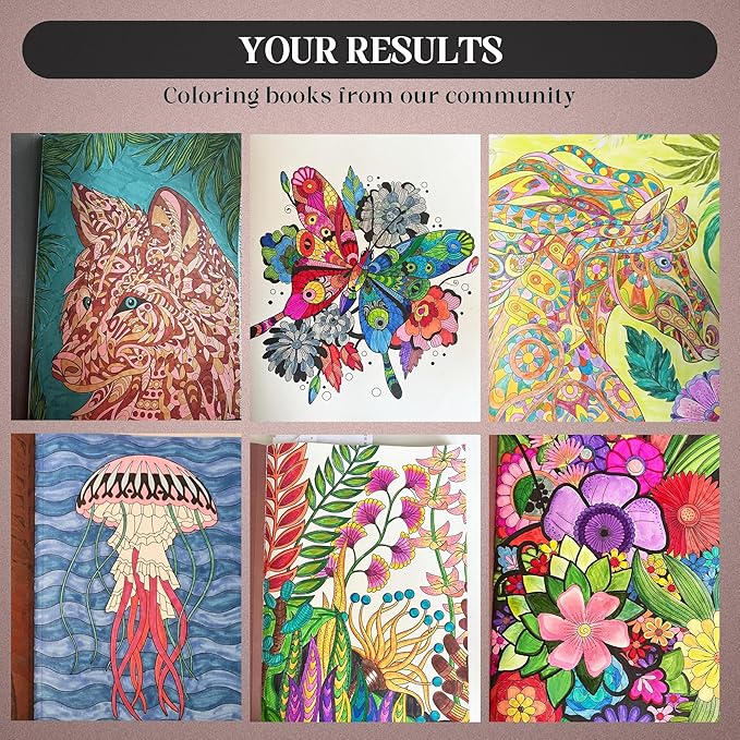 BIROYAL XXL Adult Coloring Book for Women 11.2”x8.3” - 100 Patterns Coloring Books for Adults Relaxation - Mindfulness & Personal Growth Prompts - Anxiety, Stress Relief & Relaxation Gifts for Women