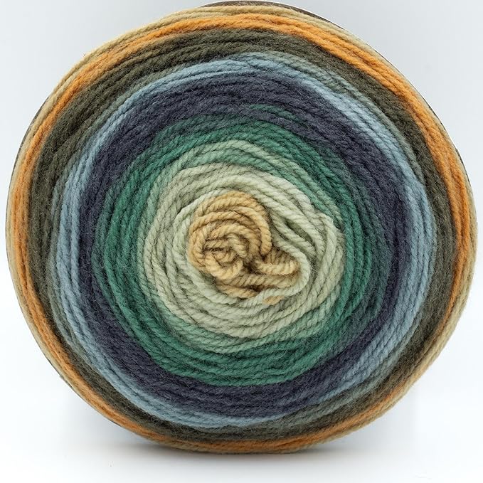 Lion Brand Yarn, Mandala DK Lightweight Yarn for Knitting, Crochet, and Crafts, Werewolf, 3 Pack, Self-Striping Acrylic Fiber for Baby Blankets, Multicolor Shawls and Variegated Cardigans