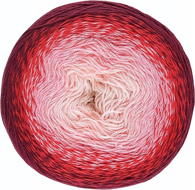 Yarn Art YarnArt Flowers Yarn 55% Cotton 45% Acrylic 250gr 1094yds Multicolor Cotton Yarn Rainbow Crochet Yarn Spring Summer - 1 Fine Sport Skein (269)