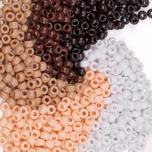gmma brown pony beads for jewelry making - fall & thanksgiving beads for diy bracelet, necklace & party decoration supplies