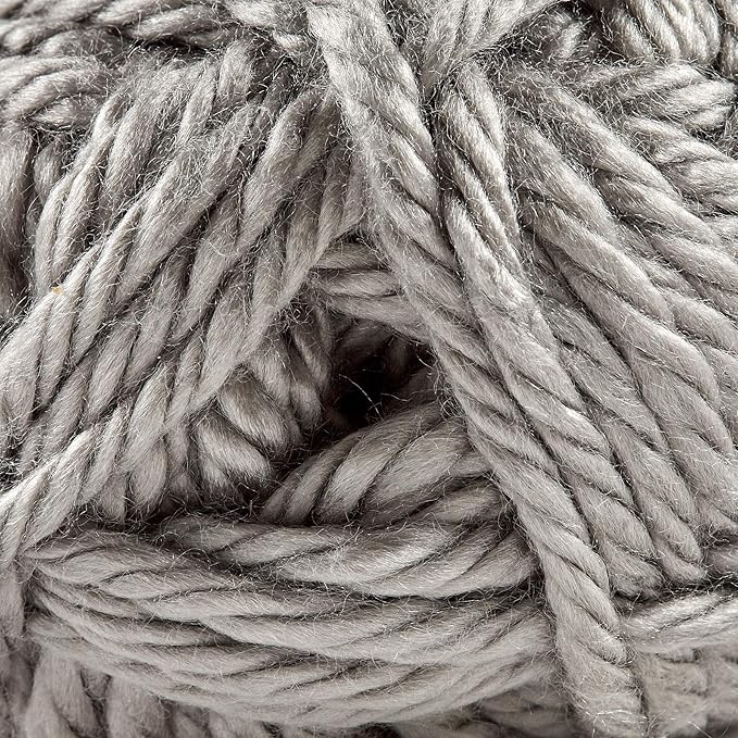 Lion Brand Hometown Yarn 2-Pack, Bulky Yarn for Knitting and Crocheting, Gray