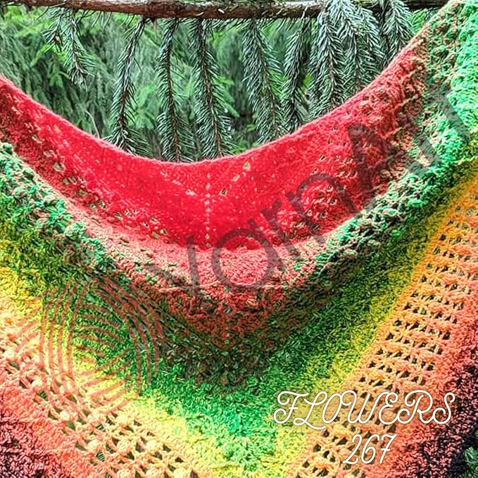 YarnArt Flowers – Gradient Cotton Acrylic Blend, 250g (8.8 oz), 1094 yds, Lightweight Sport Yarn for Crochet, Knitting, Shawls, Summer Projects (267)