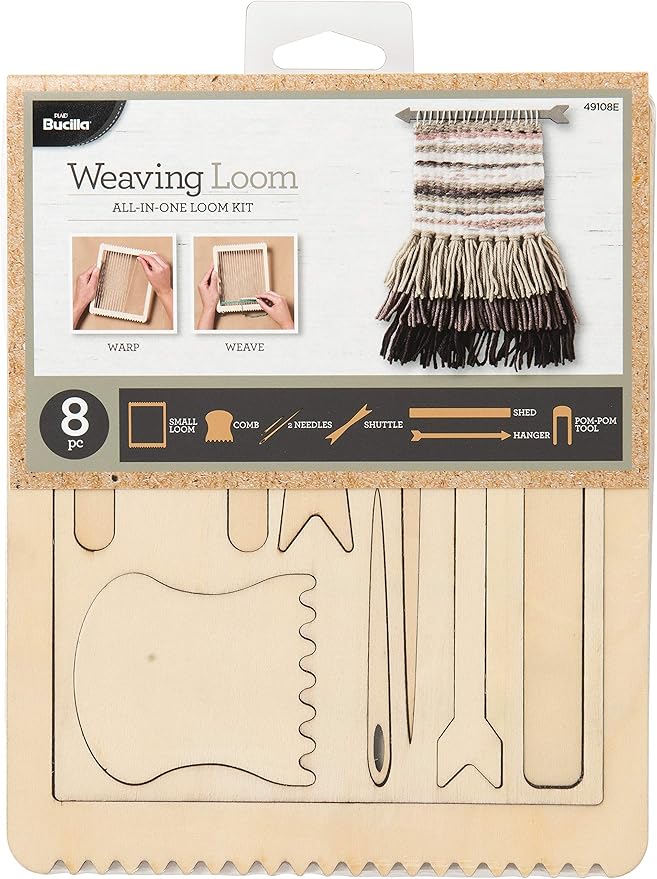 BUCILLA All-in-One Rectangle Loom, Brown