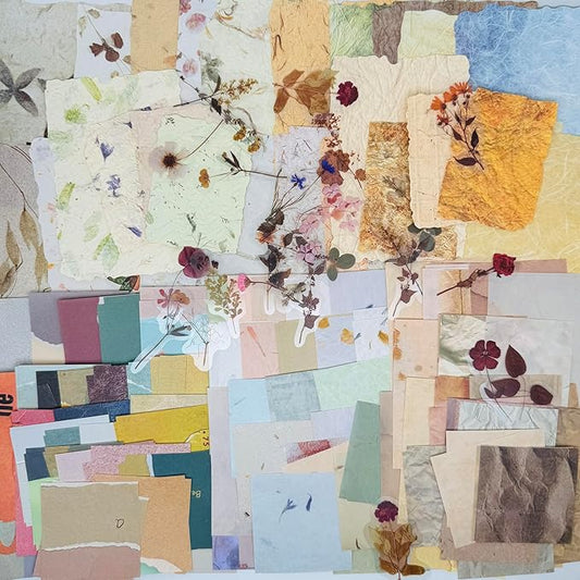 276pcs Vintage Scrapbooking Paper Kit, Scrapbook Supplies Aesthetic Paper Flower Stickers for Junk Journal Diary Journal Embellishment Supplies DIY Craft