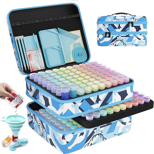 ARTDOT 240 Slots Storage Container for Diamond Art Kits for Adults,Portable Bead Storage Boxes for Diamond Painting Accessories and Tools