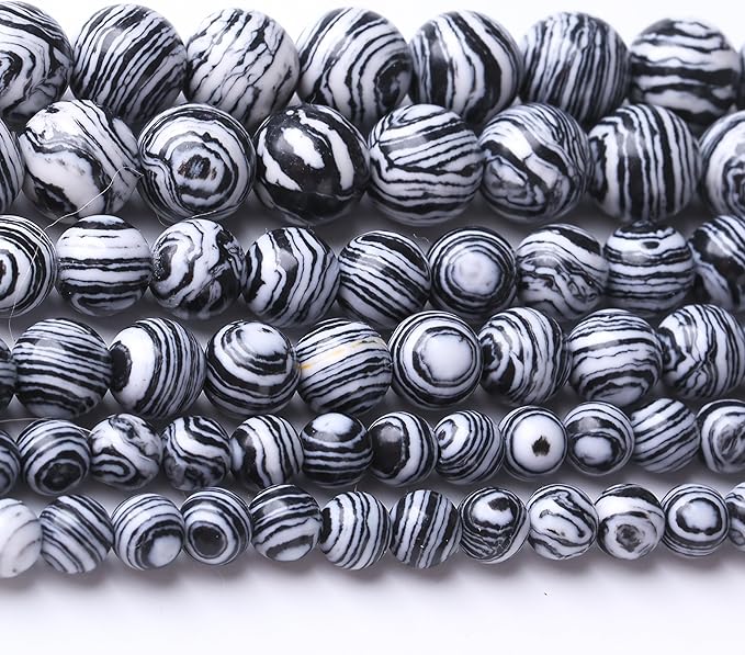 Black Peacock Turquoise Stone Beads for Jewelry Making DIY Bracelet Necklace Gemstone Round Crystal 1 Strand e 1 Strand 15.5inch 45PCS 8MM