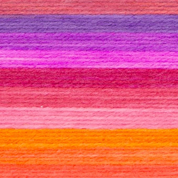 Lion Brand Yarn, Mandala DK Lightweight Yarn for Knitting, Crochet, and Crafts, Andorian, 3 Pack, Self-Striping Acrylic Fiber for Baby Blankets, Multicolor Shawls and Variegated Cardigans