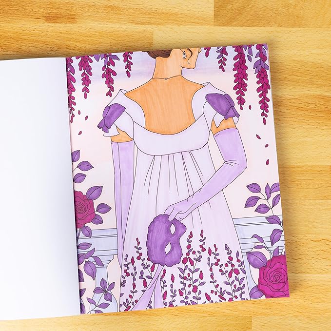 Regency Era Coloring Book, 8.5x10 inches, 40 Coloring Pages by Elyse Breanne Design