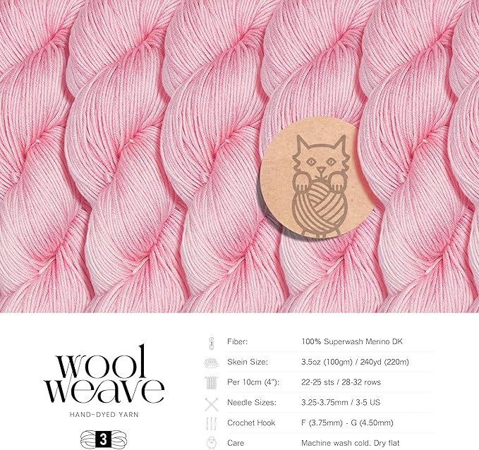 Superwash Merino Wool Yarn for Knitting & Crocheting - Premium Hand Dyed Yarn, 100gr, 240 Yards, Dk Weight Yarns - Luxurious, Soft & Durable