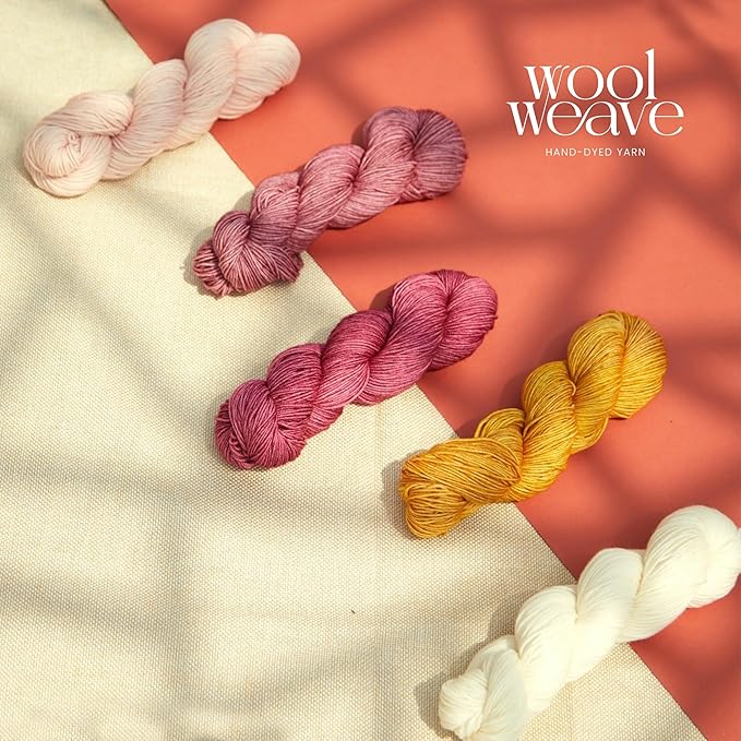 Superwash Merino Wool Yarn for Knitting & Crocheting - Premium Hand Dyed, 100gr, 240 Yards, Dk Weight - Luxurious, Soft & Durable Dusty Rose Yarn