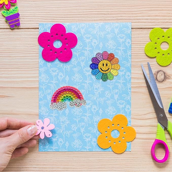 stickerbeans® rhinestone stickers - sweet tooth 4-pack, 2” x 2” unique sparkly cut-to-shape for collecting, trading, decorating laptops, phone cases, scrapbooks - kids, teens, adults
