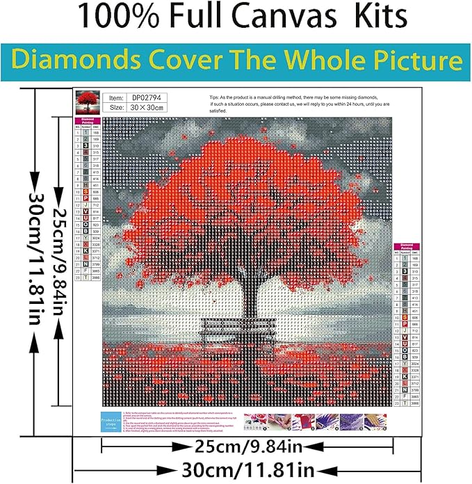 ARPADAMO Diamond Art Kits for Adults,5D Tree of Life Diamond Painting DIY Landscape Diamond Art Diamond Painting Kits for Adult,Round Full Drill Diamonds, Diamond Art Kits for Home Decor-12x12inch
