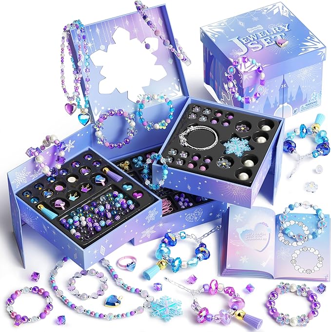 tomons gifts for girls ages 6-12, kids jewelry making kit for girls, crafts birthday for 6 7 8 10 11 12 year old girl