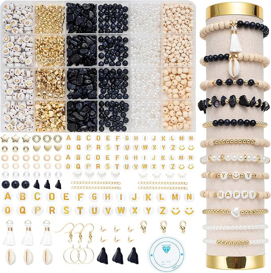 xylise jewelry making supplies kit natural stone beads for irregular natural stone with for diy craft bracelet necklace earrings for adults (purple)