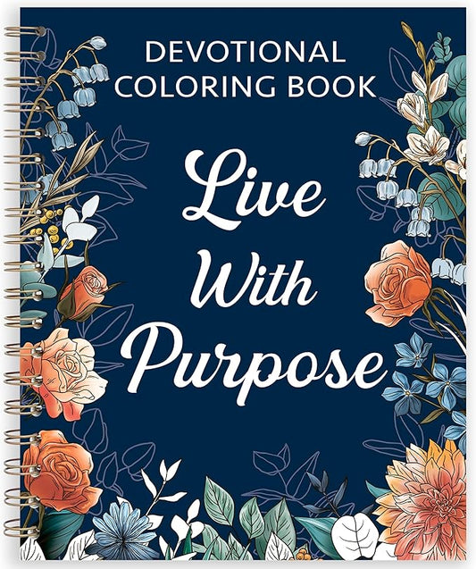 Devotional Coloring Book for Women – 41 Christian Coloring Pages with Bible Verses – Bible Coloring Book for Adults, Spiral Bound, 140gsm Paper, Christian Gifts for Women, Religious Coloring Book