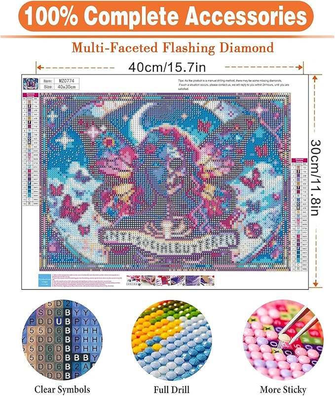 igoodom Diamond Art Kits for Adults, Sugar Skull Diamond Painting Kit, Full Drill Round Butterfly Diamond Art Kits, DIY Gem Art and Crafts for Home Wall Decor Gift 16x12inch