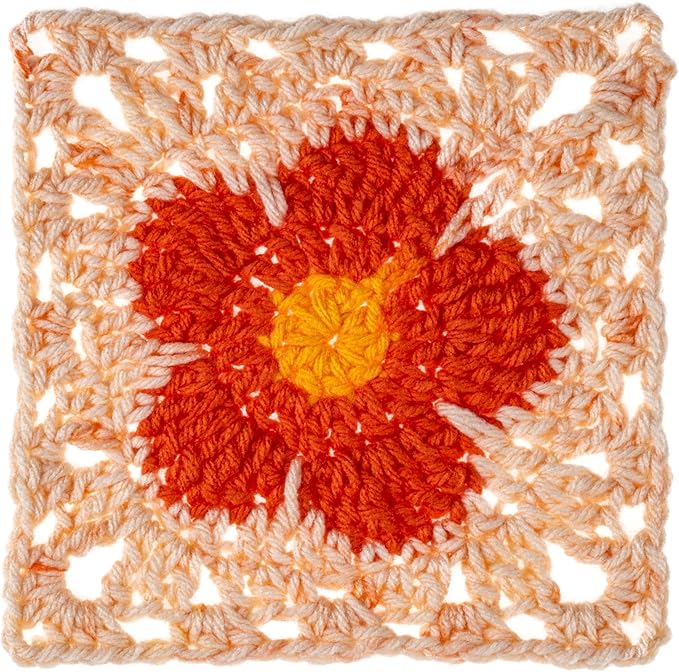 Red Heart All in ONE Flower Power Rosy Disposition Yarn - 3 Pack of 8.8oz/250g - 100% Acrylic - #4 Worsted (Medium) - 440 Yards - Knitting/Crochet