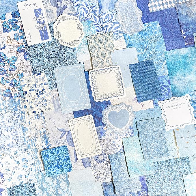 100 Sheets Vintage Scrapbook Papers Journaling Scrapbooking Supplies Kit junk journal supplies Decorative Craft Paper for Planner, Collage Paper Embellishment