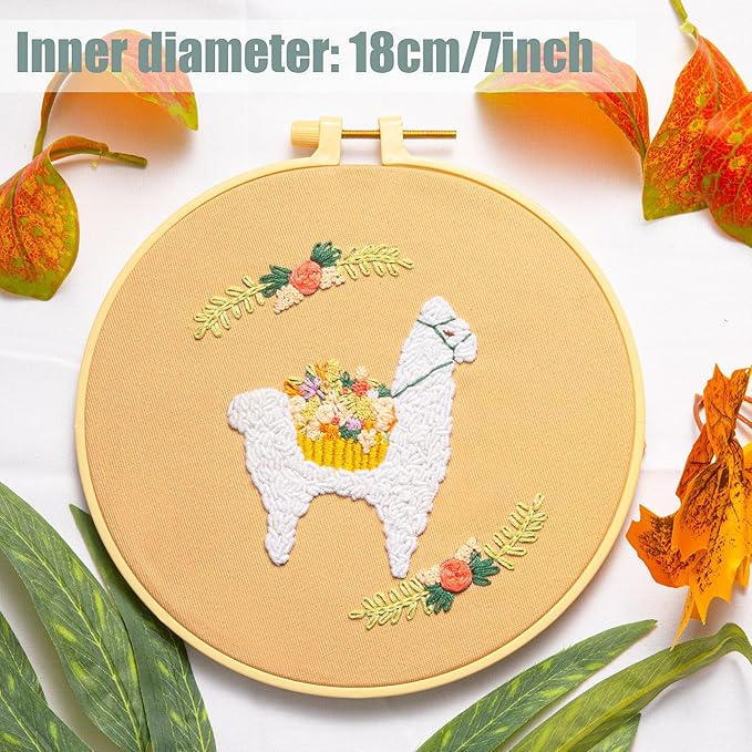 3 pack embroidery kit for beginners adults, adult starter cross stitch kit needlepoint complete diy kit with unique patterns, hoop, colorful threads, tools, step by step instructions & video tutorial