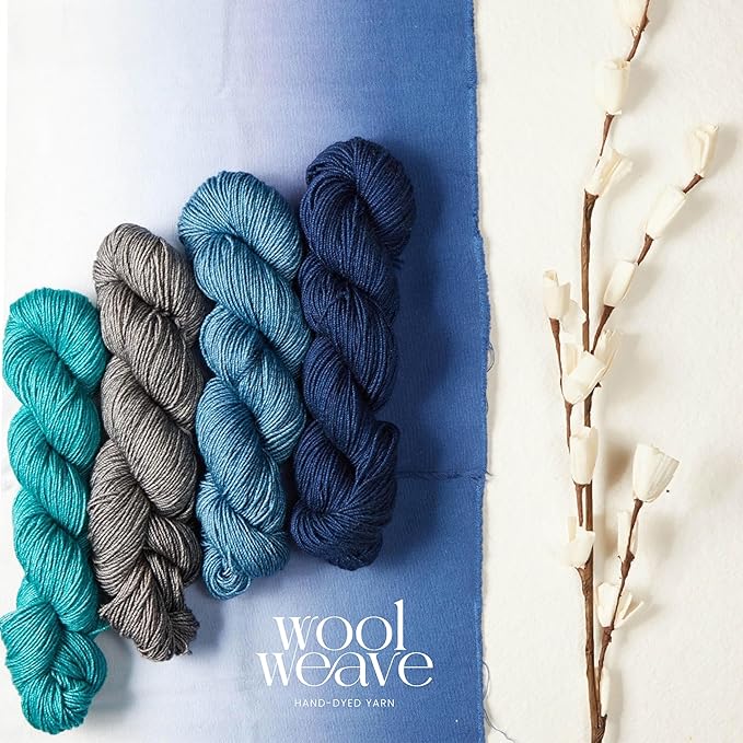 Superwash Merino Wool Yarn for Knitting & Crocheting - Premium Hand Dyed, 100gr, 240 Yards, Dk Weight - Luxurious, Soft & Durable Dark Blue Yarn
