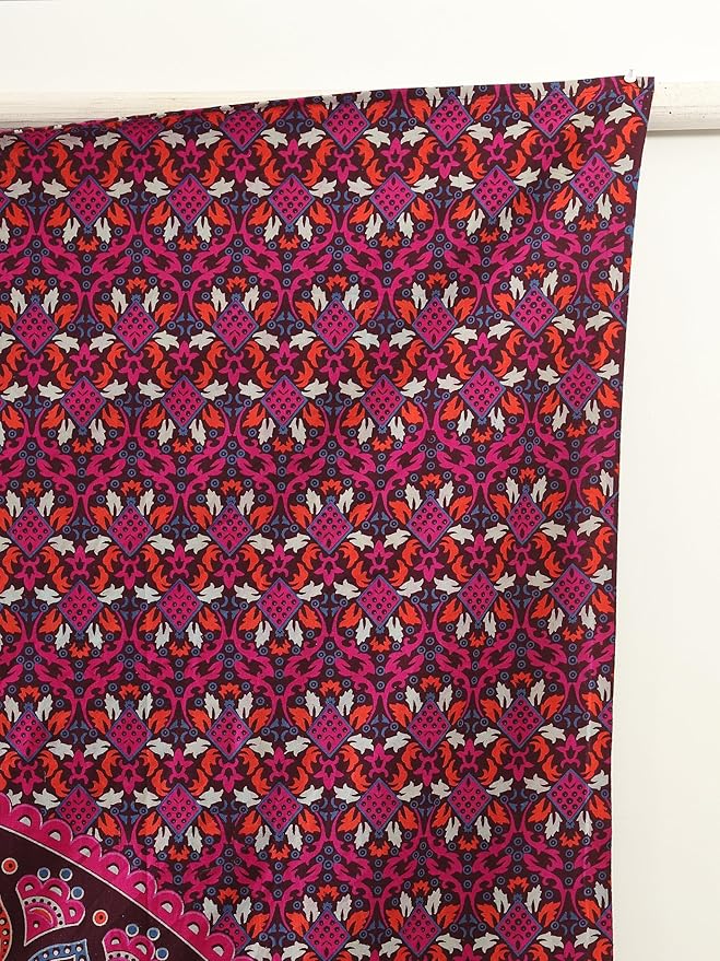 popular handicrafts mandala hippie psychedelic ombre tapestry wall hanging - indian maditation gypsy bohemian hippy dorm room decor purple wine 82x54 inch