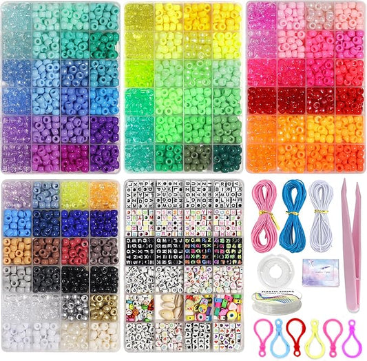 lis hegensa pony beads bulk,kandi beads for necklace jewelry making hair braiding,bracelets making kits,hair bead,bracelet beads,plastic beads for crafts braids girls (96 color,4500pcs)