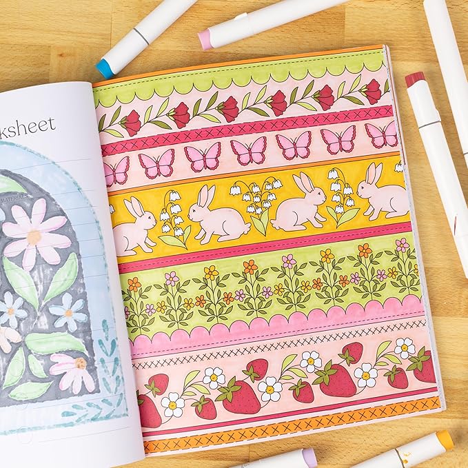 Elyse Breanne Design, Garden Avenue Coloring Book, 40 Coloring Pages for Gardeners, 8.5x10 inches