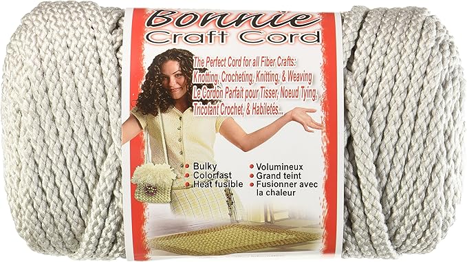 Bonnie Macrame Craft Cord 6mmX100yd - Shadow Gray