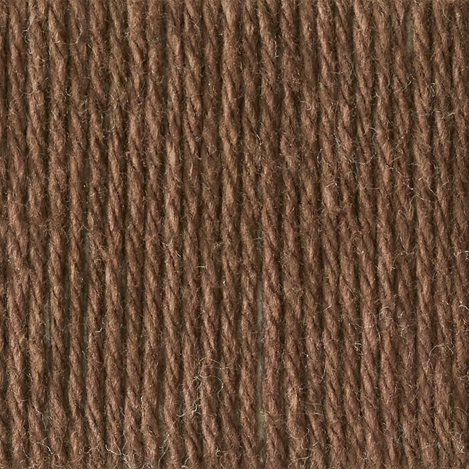 Lily Sugar 'N Cream The Original Solid Yarn, 2.5oz, Medium 4 Gauge, 100% Cotton - Warm Brown - Machine Wash & Dry
